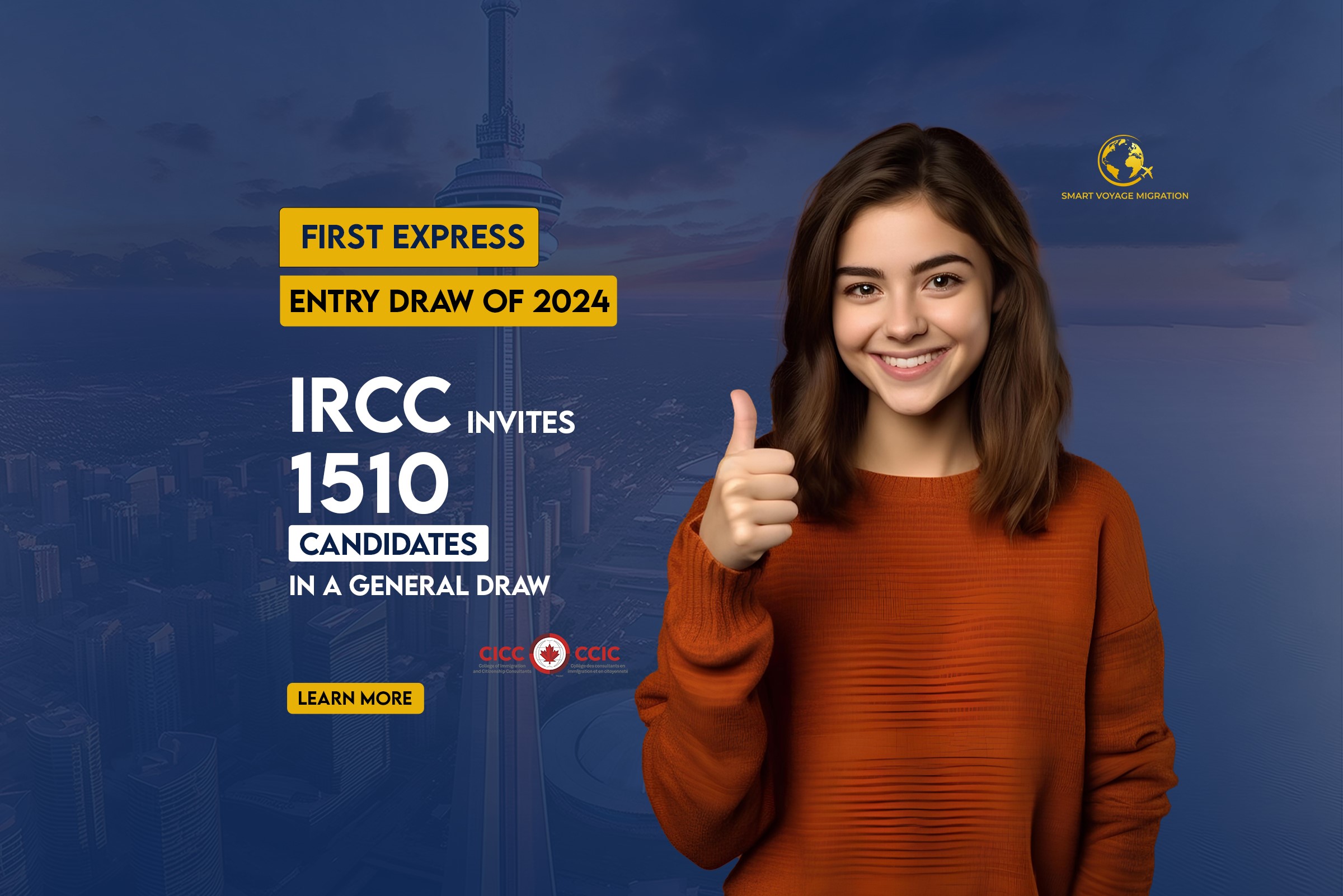 First Express Entry draw of 2024: A total of 1510 candidates invited in a general draw