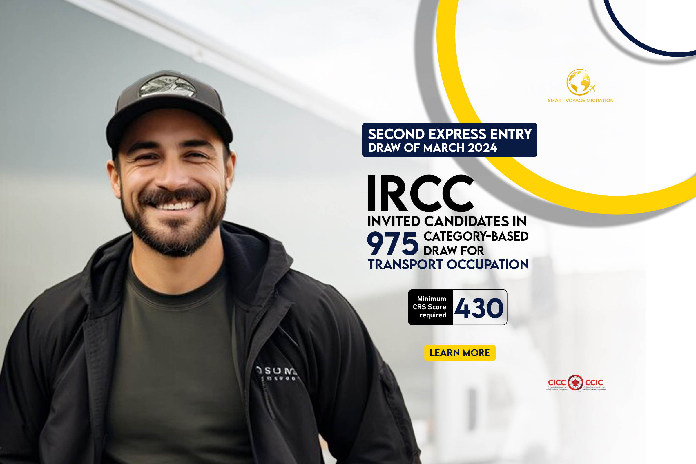 The IRCC invited 975 Express Entry candidates in the first transport occupation draw of 2024.