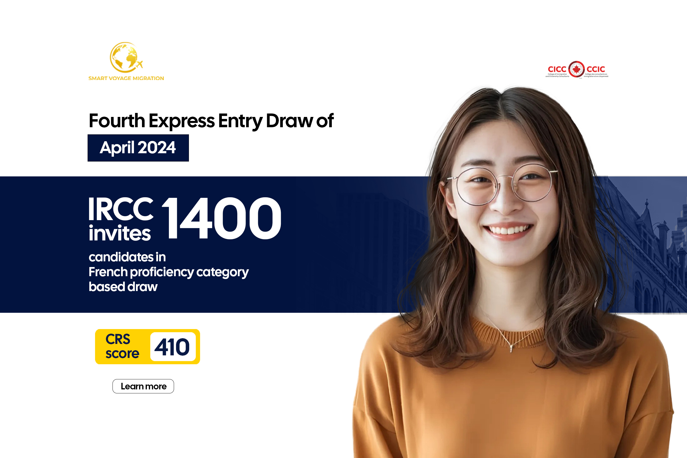 IRCC announced 1400 Invitations to Apply for French Professionals – Fourth Express Entry Draw of April 2024